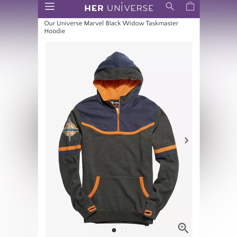 Her/Our Universe Marvel Taskmaster Black Widow Sweatshirt, XS
